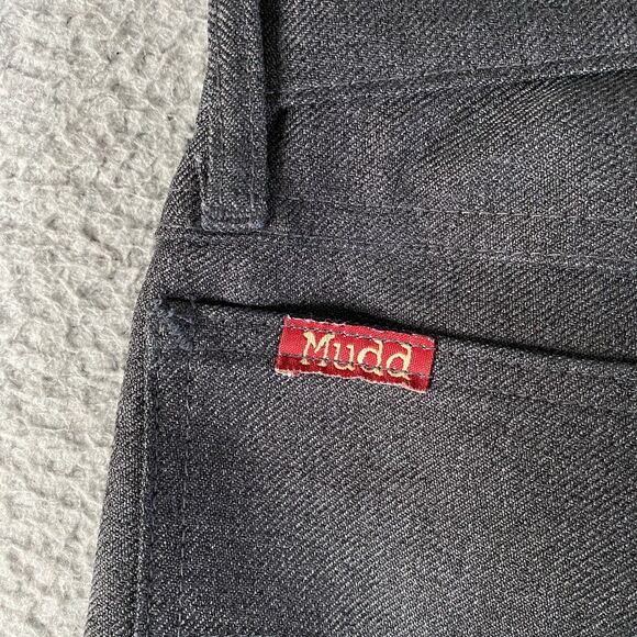 Vintage Mudd Flare Pants Womens 7 (29x32) Gray Low Rise Bootcut Grunge 90s Y2K - Picture 6 of 9